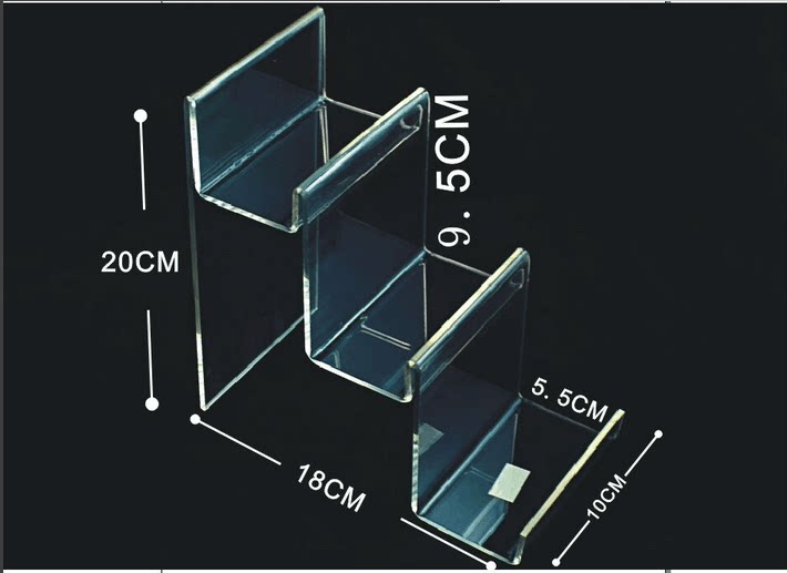 Upscale acrylic wallet Show shelf transparent One 23-five-seven-layer wallet shelving leather bag display shelf