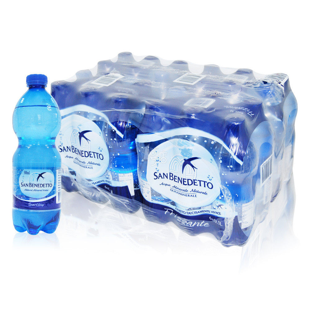 San Benedetto 圣碧涛 天然充气矿泉水  500ml*24 意大利进口