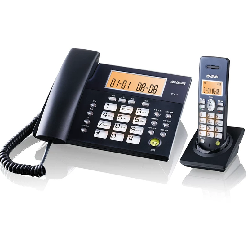 Проводной телефон BBK W101 Digital Wireless Telephone Комплект телефон беспроводной на дальнюю дистанцию, безпроводная стационарная связь, бесплатная доставка