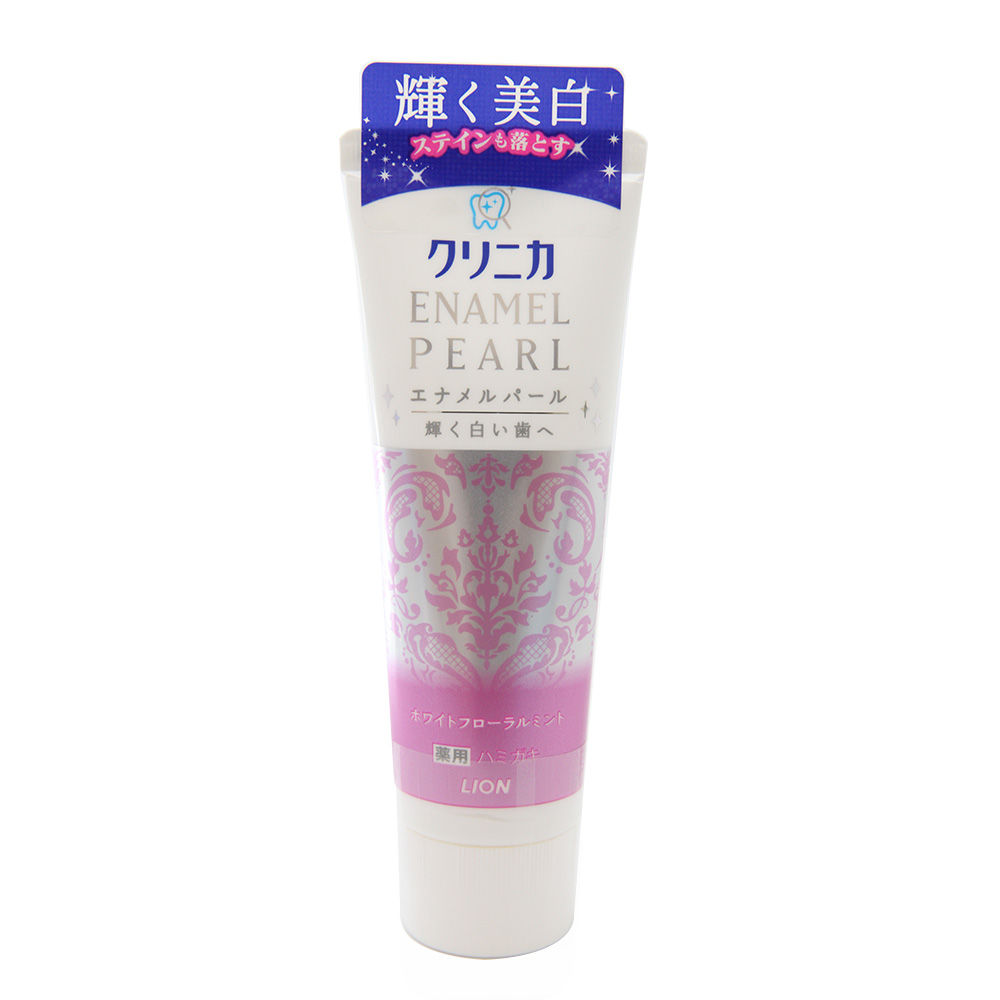 日本直邮 狮王/LION CLINICA珍珠美白牙膏（百花薄荷130g）