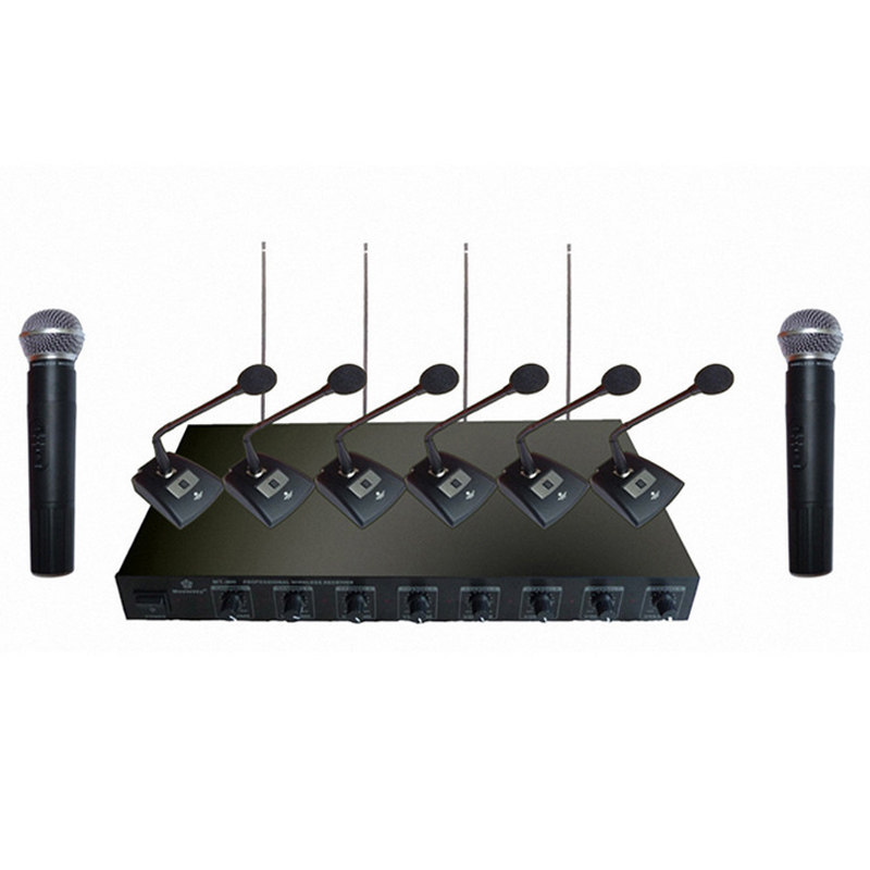 Meeteasy MT-800 One for eight 6 Gooseneck 2 handheld wireless conference microphone