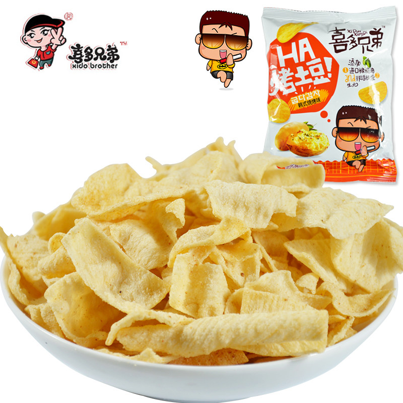 【天猫超市】喜多兄弟烤土豆片20g   韩式烧烤味 休闲零食