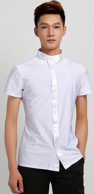 Men's adult Latin dance national standard dance men's practice Musudan dance social dance dancer dance blouses new collar