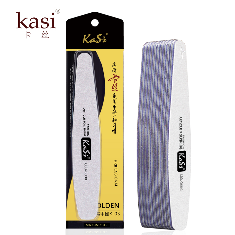 新品美甲工具 打磨修形两面菱形挫条 指甲挫 磨砂 灰白直挫条