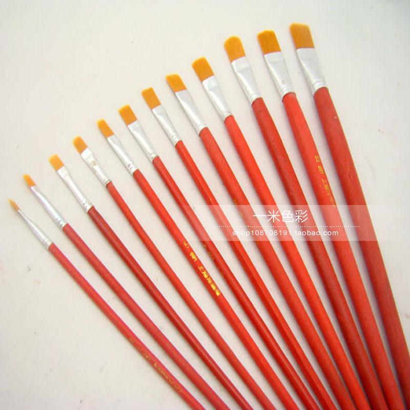 Red Rod nylon wool brush watercolor pen acrylic paint industrial factory pen 1-12