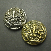 Dongguan Breaking Copper Pure Copper Thai Elephant God-Rich Cloth Buttoned Brass White Bronze Handmade Leather Bag Accessories Hardware Decorative Buttons