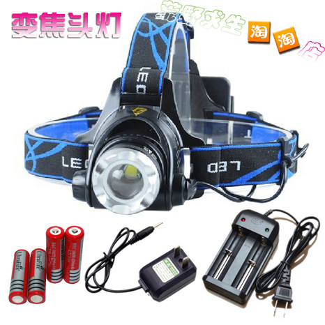 Shenhuo T6 zoom headlamp Strong bald light Charging headlamp Zoom headlamp LED headlamp T6 headlamp