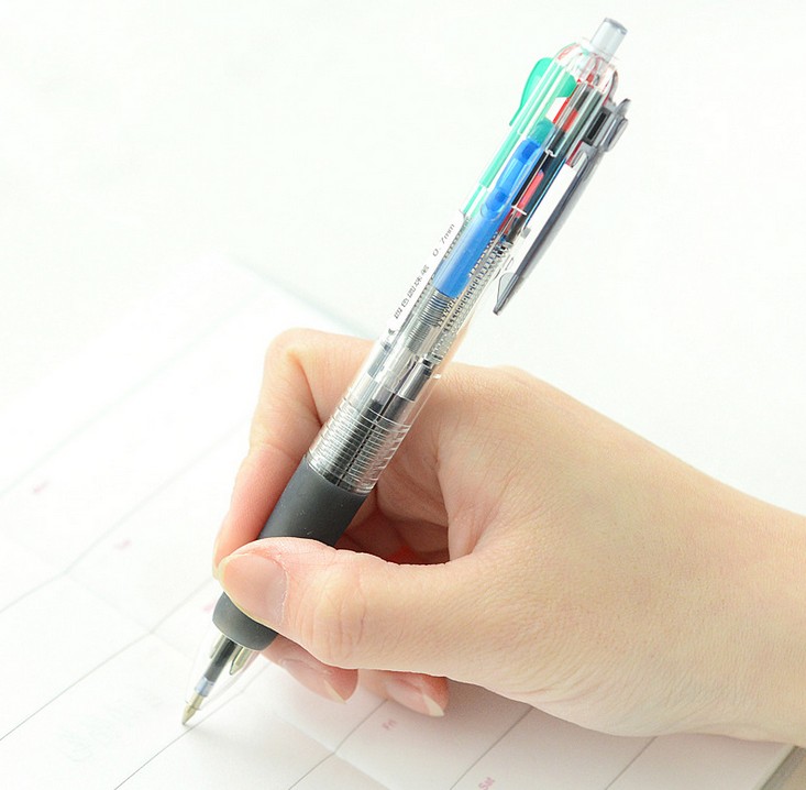 Morning light stationery can be pressed four-color ballpoint pen BP8030 creative atom pen oil pen 0 7 office supplies