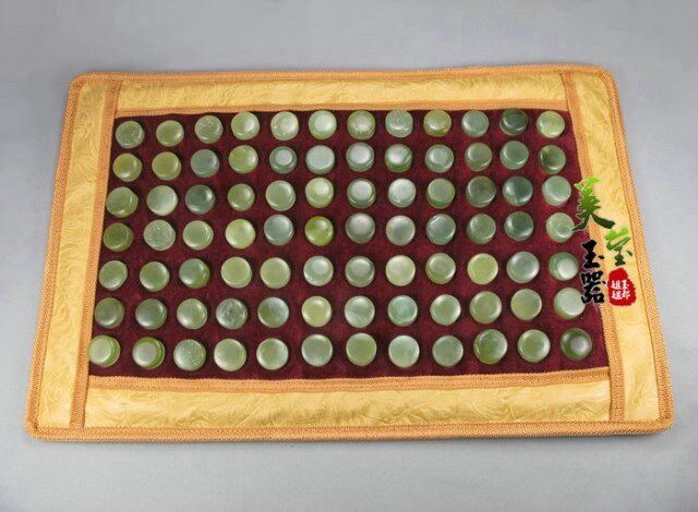 Meiying jade cervical vertebra pillow Xiuyu pillow curtain natural jade rectangular pillow towel real jade button jade pillow cushion ZD09