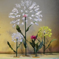 Simulation dandelion ornaments shopping mall window showcase cabinet beauty decoration scene layout customization