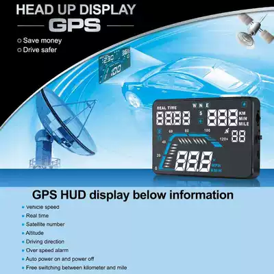 Q7HUD head-up display 5 5OBD2 speed water temperature meter driving computer gear National