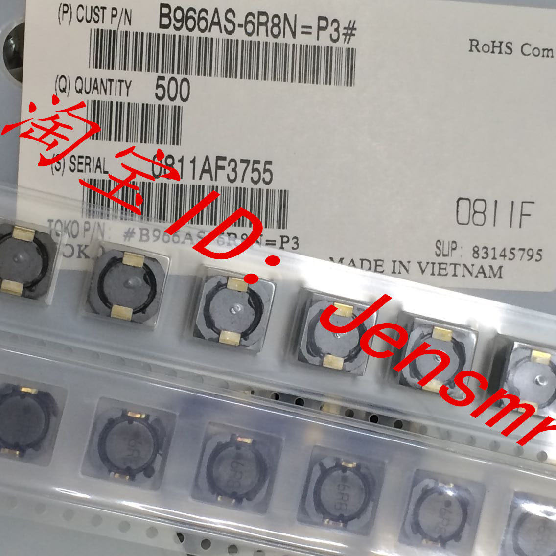 #B966AS-6R8N=P3 imported magnetic shielded ferrite power inductance 6 8uH 5 2A DS106C2