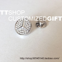 Mercedes-Benz car logo commemorative badge-luxury diamond-boutique brooch jewelry-Auto Show logo-can be customized