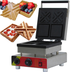 Вафельницы, Блинницы 夹心饼干华夫炉松饼蛋卷机小吃系列电热格子饼机可丽饼机器商用 OTHER
