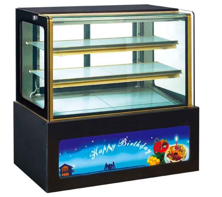 Gold Rhombus Cake Cabinet 1 8 m Upper Arc Day Type Marble Cake Cabinet Fresh Cabinet Cake Display Cabinet