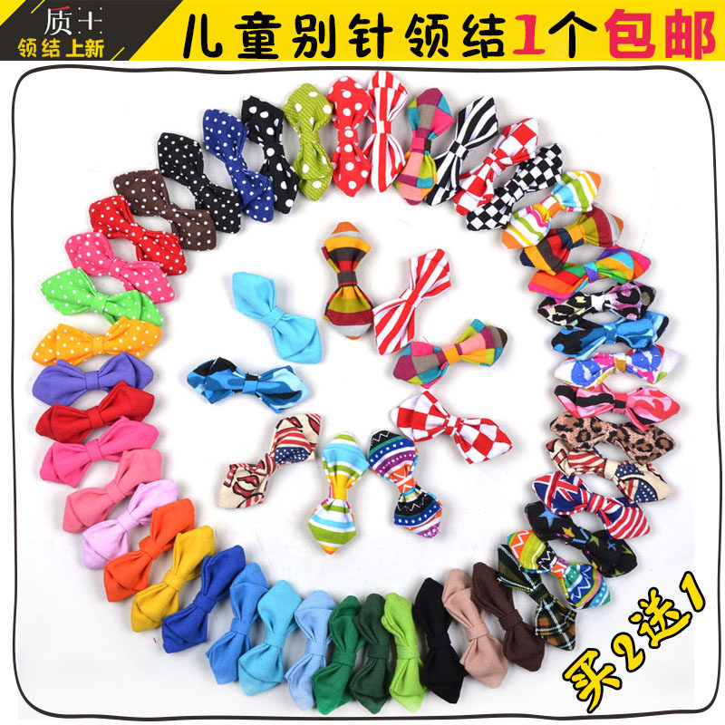 Children's bow tie boys and girls with student activities baby performance kids perform fashion safety pin bows
