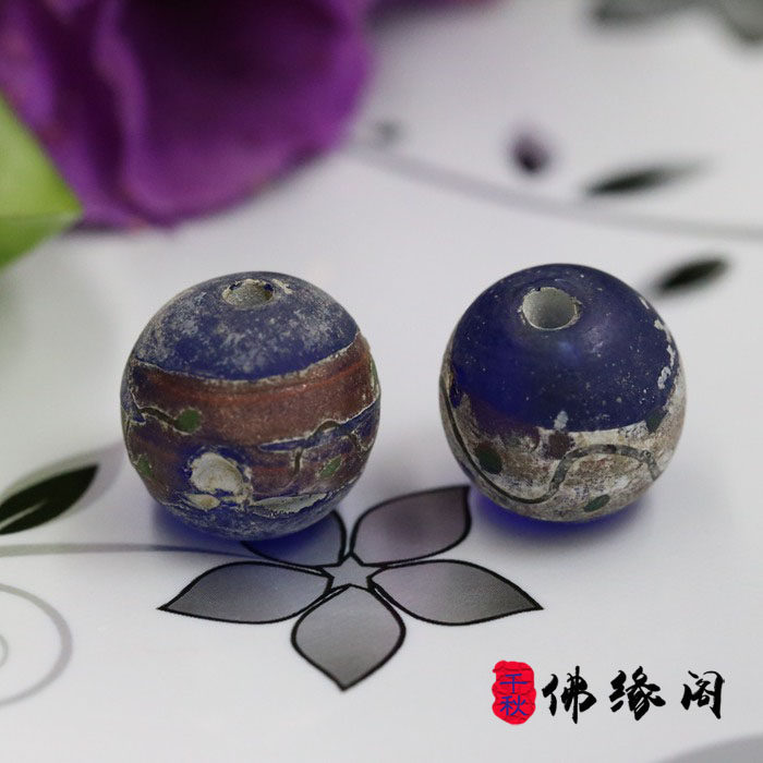 Buddha's penthouse Qing Dynasty Stir Tire Sprinkle Gold Old Glazed Beads Hand Strings Beads Hand Strings Accessories Beads Loose Beads Old Beads DIY