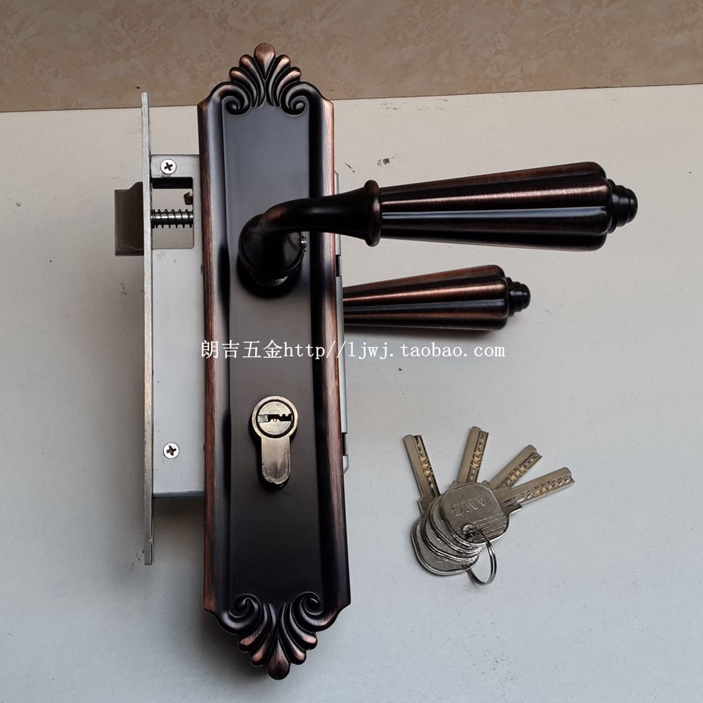 Crown Crown Special Price AMG Del Na Antique Black Door Lock Black Red Ancient Minimalist American Style Room Door Bedroom Door Lock