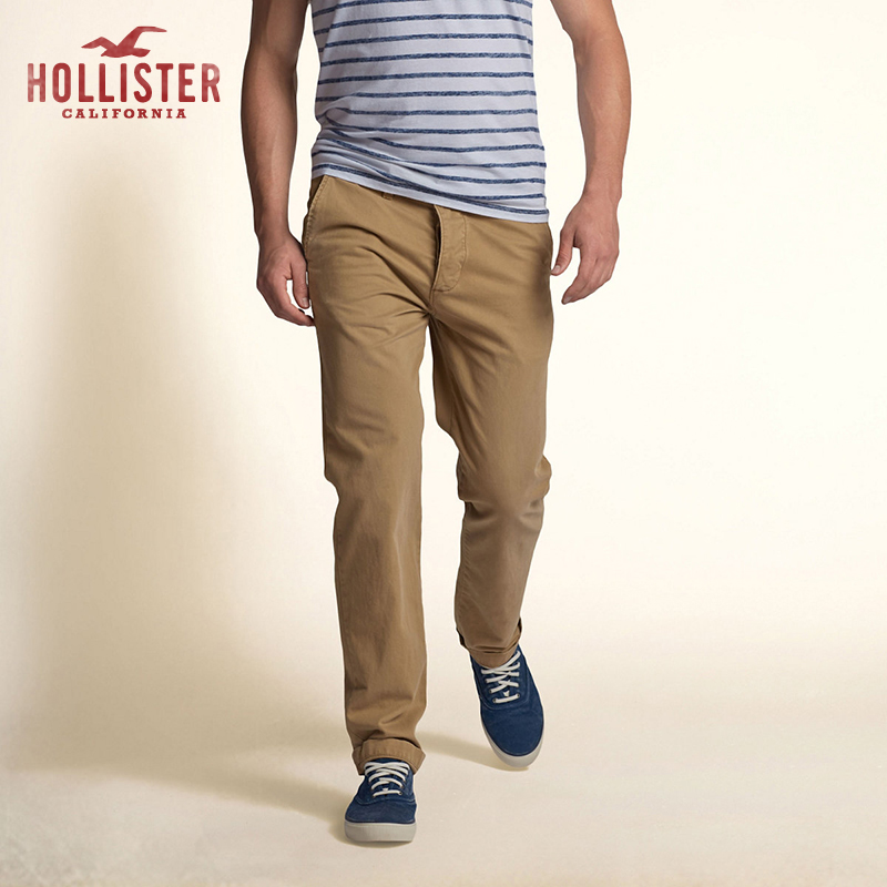 Hollister Slim Straight 卡其裤 男 67306