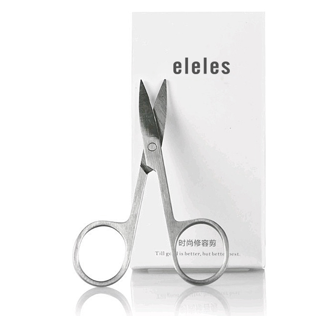eleles 细节时尚 燕尾修容剪刀  化妆剪眉剪纤维剪