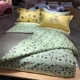 Thêm tình yêu bốn mảnh cotton chính hãng 2018 mới tối giản retro phim hoạt hình quý ông cotton Malden bộ chăn gối Bộ đồ giường bốn mảnh