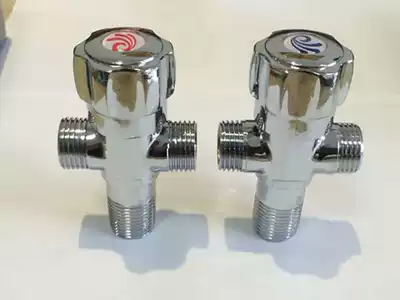All copper thickening one in two angle valve cold and hot thickening high quality fine copper three-way angle valve triangle valve all copper