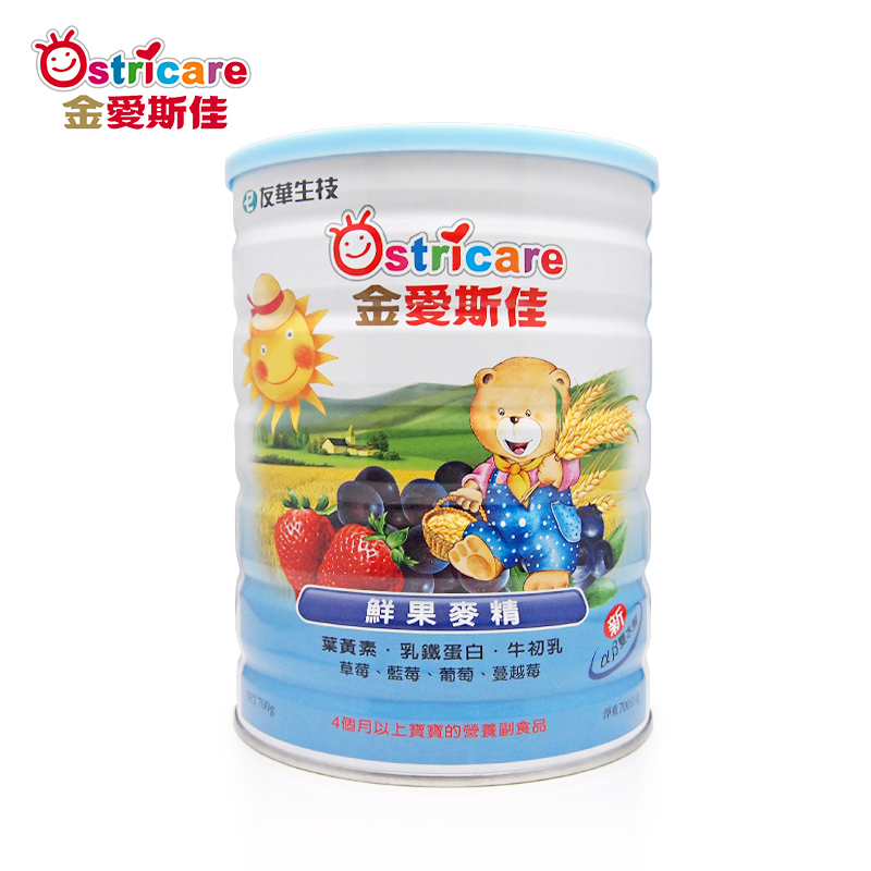 台湾友华生技金爱斯佳鲜果麦精700g （四个月以上宝宝辅食）