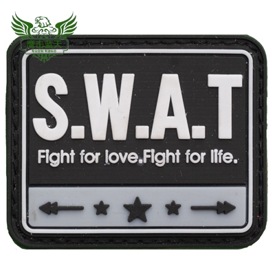 PVC bicolor SWAT Magic sticker arm badge Chest Badge Chest stickers with embroidered label Labeling can be made