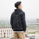 Dill xuân thu nam denim jacket Nhật Bản thêu thủy triều nam áo khoác nam áo khoác ngoài dài tay trùm đầu denim - Áo khoác đôi quần jean nam Áo khoác đôi