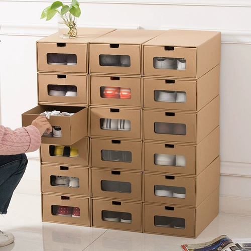 Комплект, обувь, простая прозрачная коробка для хранения подходит для мужчин и женщин, увеличенная толщина