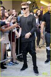 SMHJIGY 2015 ລຸ້ນໃໝ່ຂອງ Justin Bieber's style pants black leather flying squirrel pants