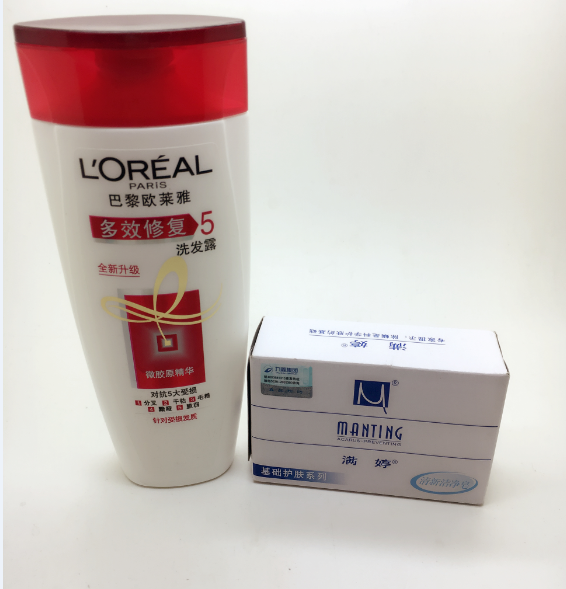 正品欧莱雅多效修复洗发露200ml+赠品满婷清新洁净皂100g