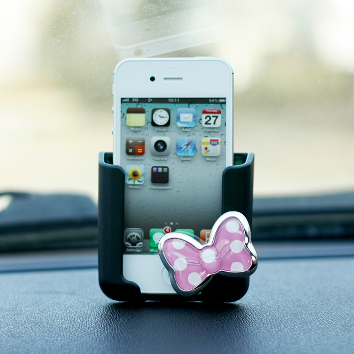 米妮 苹果iphone4S5S小米专用汽车用手机座 可爱创意车载支架托架