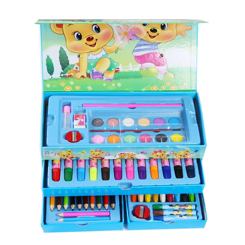 Кисть, обучающий комплект, детская акварель, раскраска, карандаш, художественные мелки