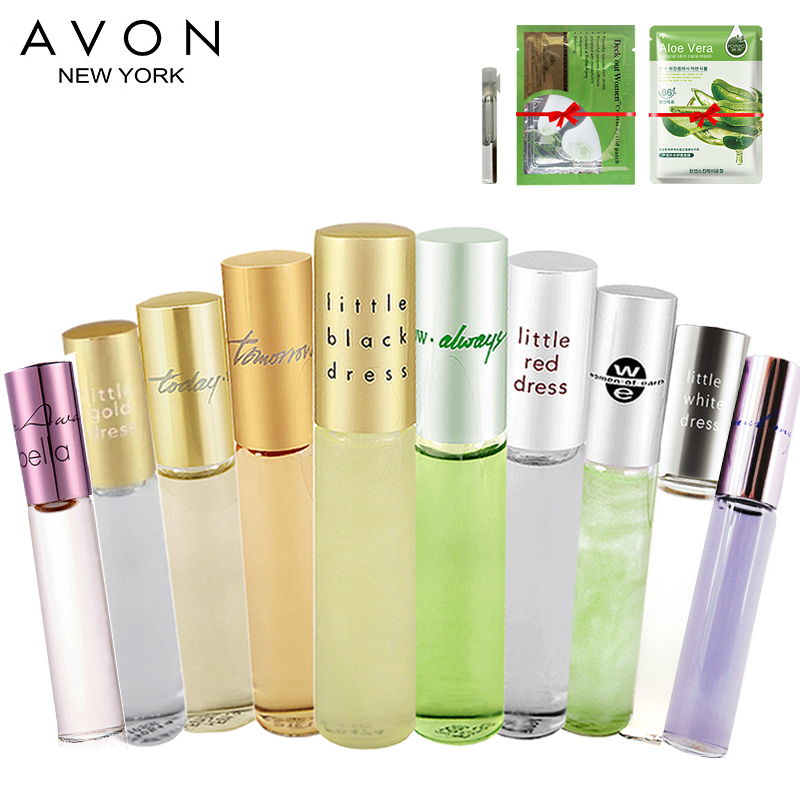 Avon/雅芳小黑裙白裙金裙红裙 地球女人今日明日永恒走珠香水9ML