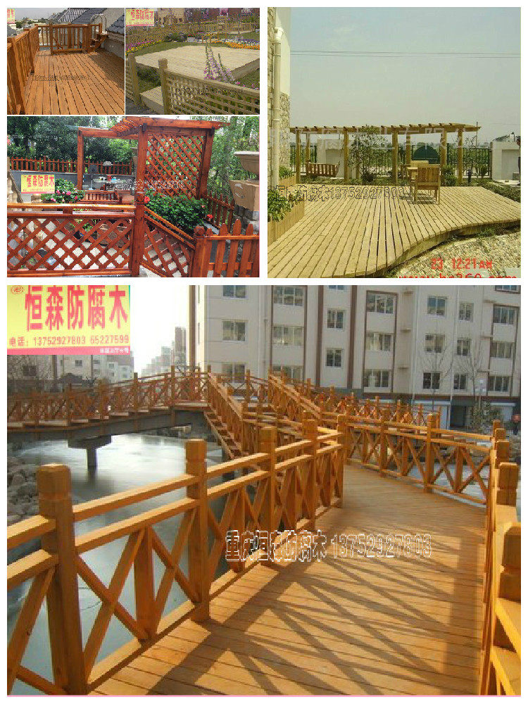 Chongqing Manufacturer Outdoor Patio Garden Terrace Terrace Floor Grape rack Railing Landscape Gallery Bridge landscaping design