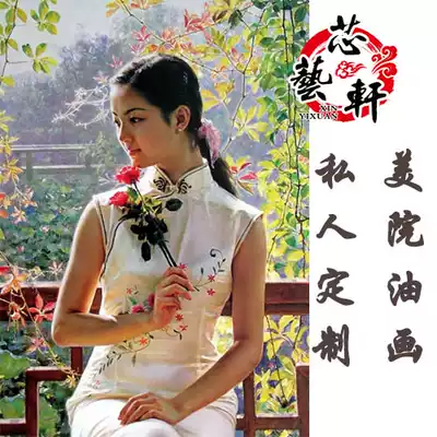 Pure hand-painted oil painting European living room decorative painting figure portrait oil painting abstract porch landscape painting customization