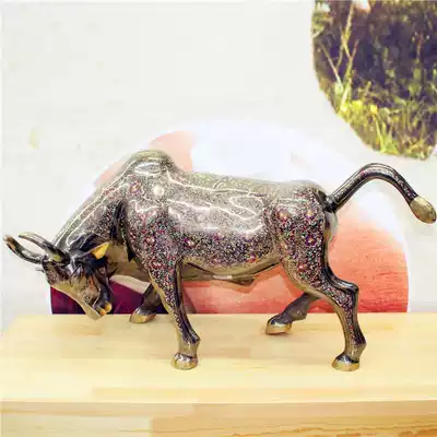 Pakistan handicraft bronze bronze sculpture animal 30 inch jazz bullfight opening ceremony gift BT423