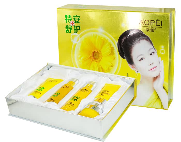 欧佩套装 雏菊特安舒护5件套洁面乳润肤水乳液滋润霜BB霜舒缓保湿