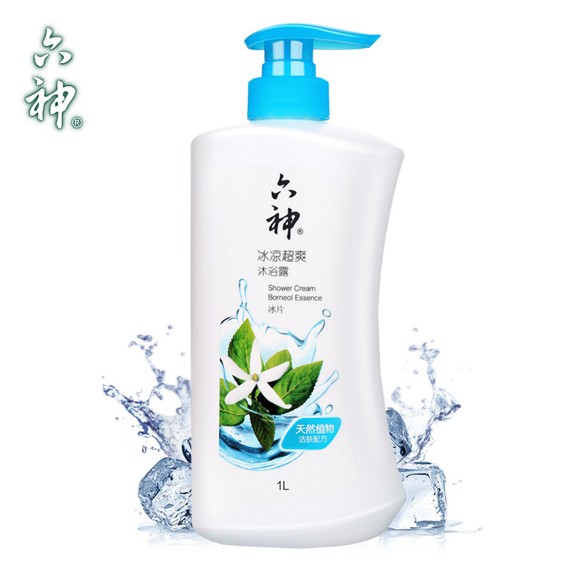 【天猫超市】六神冰凉超爽沐浴露(冰片)1L 植物冰爽祛汗味沐浴乳
