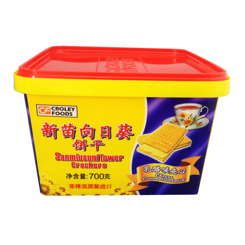 【天猫超市】菲律宾进口 饼干 新苗向日葵乳酪味夹心饼干700g/盒