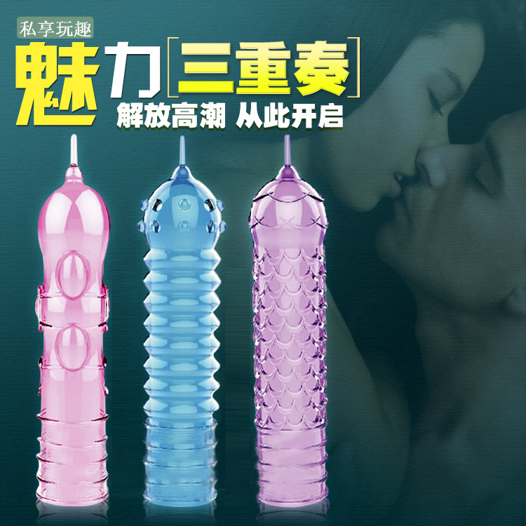 Omysky 男性延迟G点阴蒂刺激水晶套 男用 狼牙套 成人情趣用品