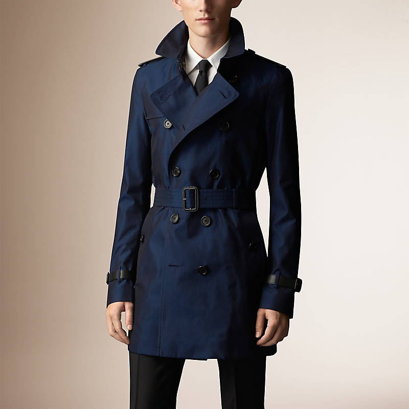 BURBERRY/博柏利皮革装饰棉质嘎巴甸Trench风衣 39902411