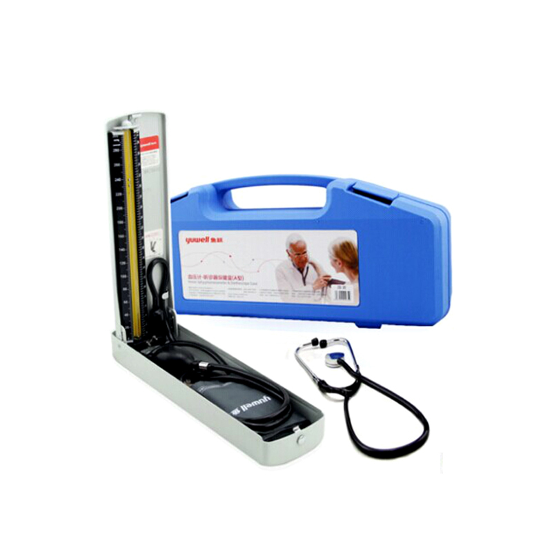 鱼跃水银血压计 听诊器保健盒 家用臂式台式血压仪