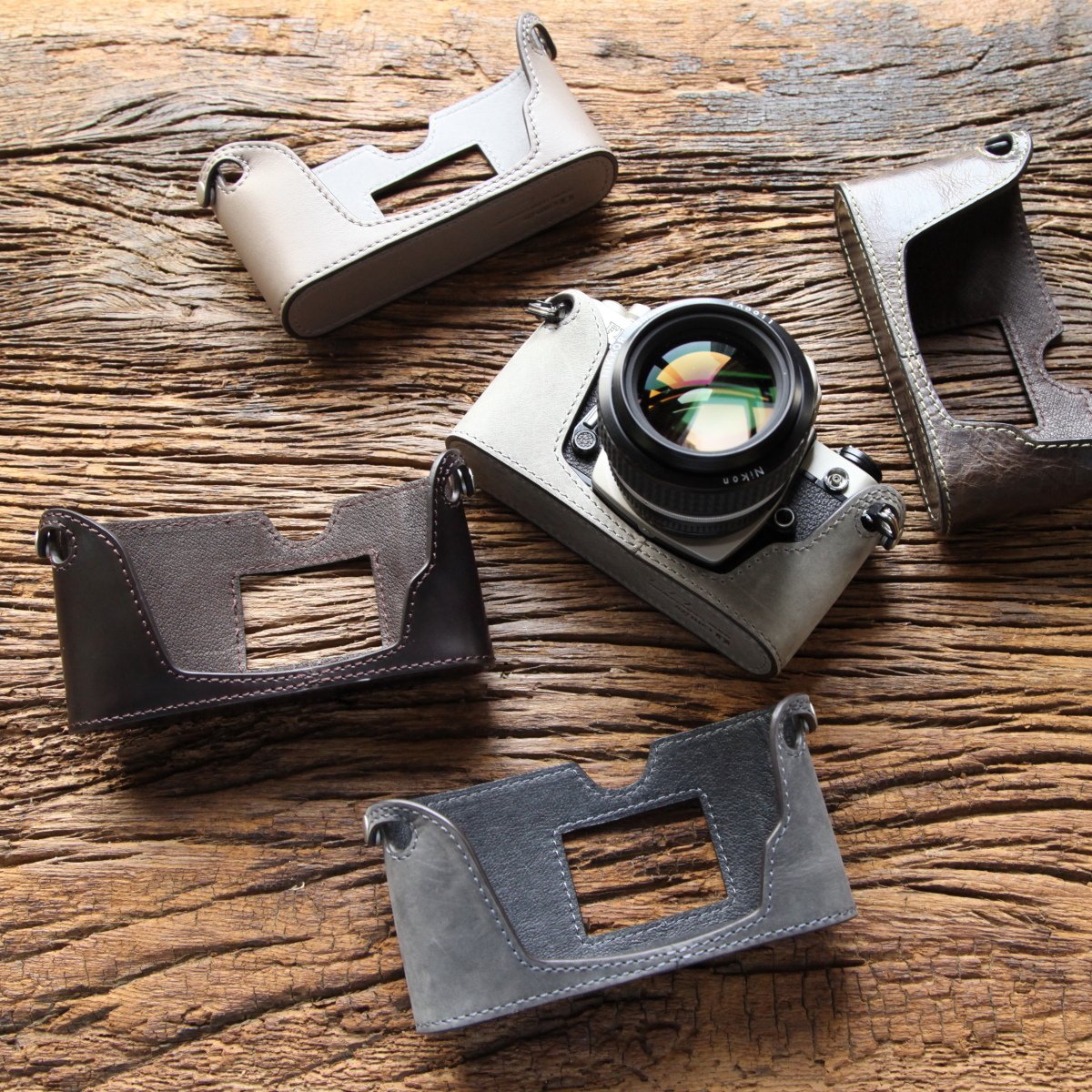 cam-in for Nikon FM2 Nikon Genuine Leather Camera Protective Holster Base Half Set CA028