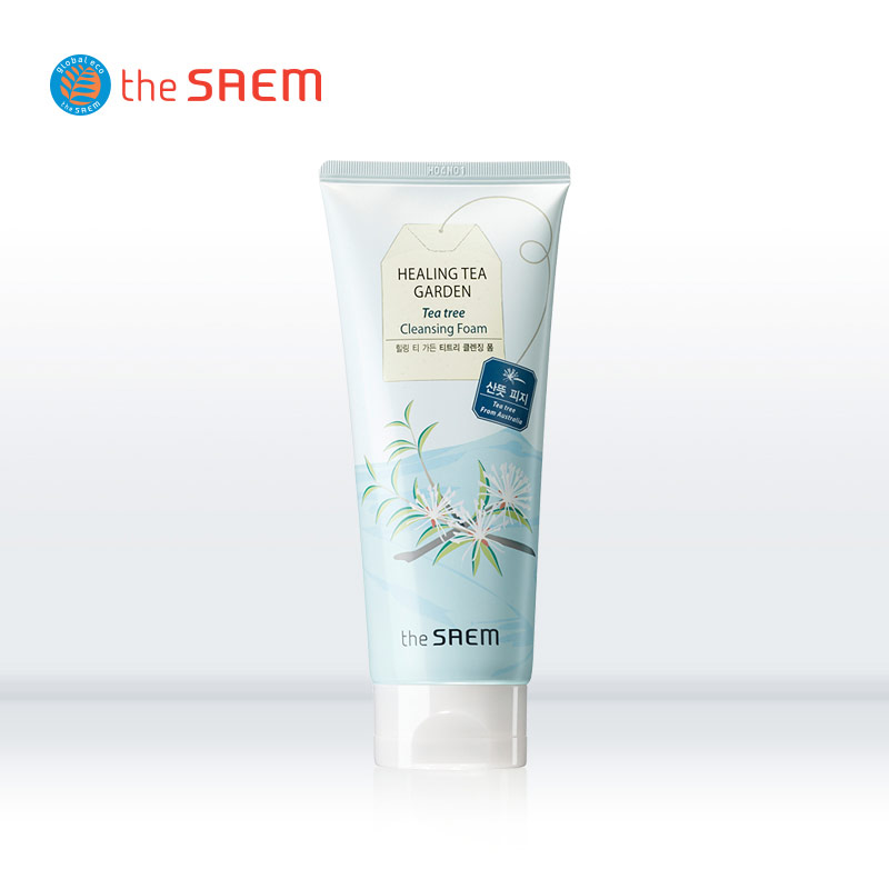 The Saem/得鲜舒缓茶园茶树洁面霜洁面乳洗面奶补水控油深层清洁