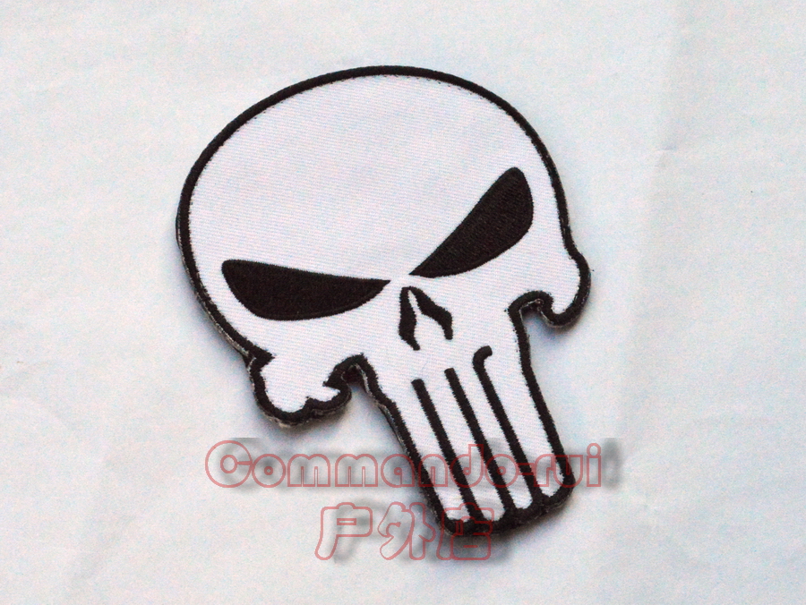 Punisher Punisher (white) SF SEALS DEVGRU personality badge arm badge Magic Sticker 