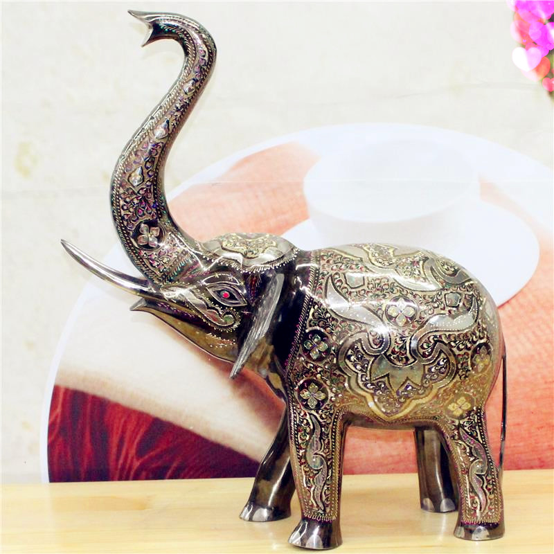 Pakistan handicrafts Bronze bronze sculpture animal 24 inch lucky elephant Opening housewarming gift BT427