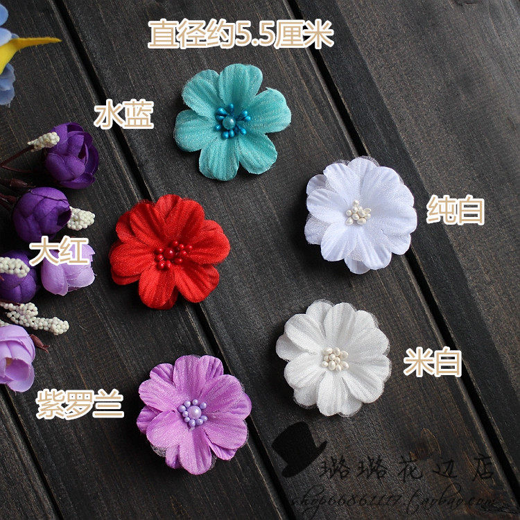 New versatile color DIY headdress handmade flower, exquisite and compact, wedding gauze headdress decorative flower
