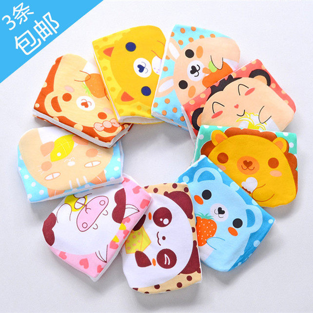 Cotton gauze baby sweat towel baby pad back towel four-layer children's sweat towel large size sweat towel cartoon animal